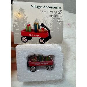 Department 56 Village Accessories Christmas in a Wagon Red Figurine 6003181